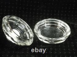 Antique Crystal Candy Box with Solid Silver Lid English Hallmark