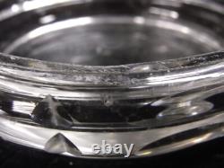 Antique Crystal Candy Box with Solid Silver Lid English Hallmark