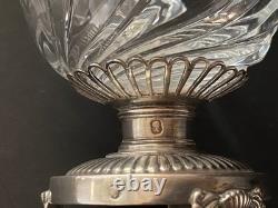 Antique Crystal Cut Ring Holder and Solid Silver / Old Man Mark / 19th Century