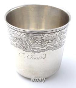 Antique Curon Timbale in Solid Silver, Fermiers Généraux Hallmarks (108 g)