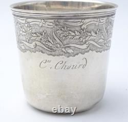Antique Curon Timbale in Solid Silver, Fermiers Généraux Hallmarks (108 g)