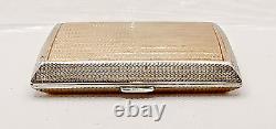 Antique Curved Silver Cigarette Case Art Deco / 110g