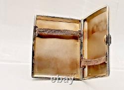 Antique Curved Silver Cigarette Case Art Deco / 110g