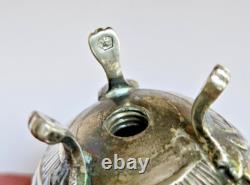 Antique Display Object Silver Pepper Shaker with Relief Decoration