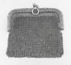 Antique Double Purse In Solid Silver, Boar&rsquo;s Head Hallmark, Late 19th Century, Weight 69.4 G