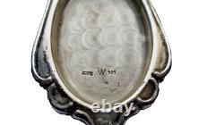 Antique Double-Sided Hand Mirror in Solid 925 Silver Napoleon III