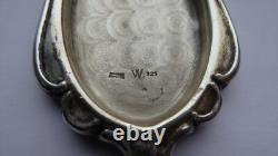 Antique Double-Sided Hand Mirror in Solid 925 Silver Napoleon III