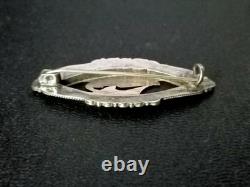 Antique Drakkar Brooch Art Deco Period Solid Gold and Silver
