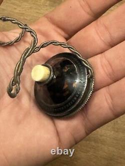 Antique Enamel Solid Silver Service Bell