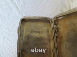 Antique English solid silver cigarette case and card holder, 43 g