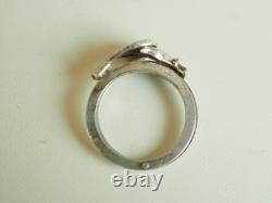 Antique Fede Ring, Sentimental Jewelry, Solid Silver, Size 50, Heart