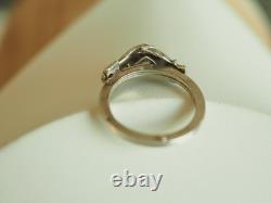 Antique Fede Ring, Sentimental Jewelry, Solid Silver, Size 50, Heart