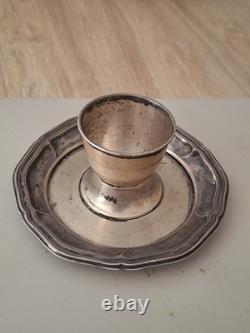 Antique German Solid Silver 835 Egg Cup (63g) Baroque / Vintage Style