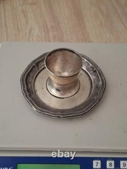 Antique German Solid Silver 835 Egg Cup (63g) Baroque / Vintage Style