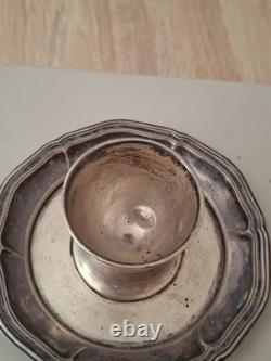 Antique German Solid Silver 835 Egg Cup (63g) Baroque / Vintage Style