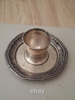 Antique German Solid Silver 835 Egg Cup (63g) Baroque / Vintage Style