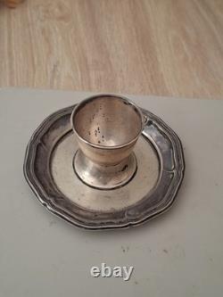Antique German Solid Silver 835 Egg Cup (63g) Baroque / Vintage Style