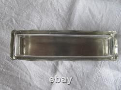 Antique Glass and Solid Silver Box Initials L. M