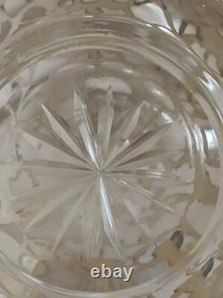 Antique Glass and Solid Silver Carafe Decorated with Cherry, Art Nouveau (MB) Antique Glass and Solid Silver Carafe Decorated with Cherry, Art Nouveau (MB)