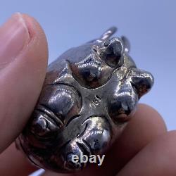 Antique Indian Mughal ceremonial elephant figurine in solid silver, 18th century Antique Indian Mughal ceremonial elephant figurine in solid silver, 18th century