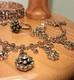 Antique Jewelry Rustic Set Solid Silver 9 Carat Gold Plated Set