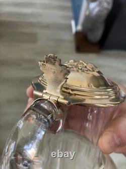 Antique Jug, Glass and Solid Silver, 19th Century, Minerva Hallmark