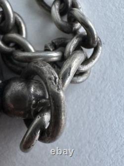 Antique Lady's Pocket Watch Chain Catholic Religious Solid Silver 19th Century