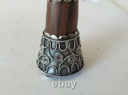 Antique Large Figa Hand Amulet, 900 Solid Silver, Macassar Sterling Silver