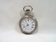 Antique Large Mechanical Pocket Watch With Breguet Spiral, Solid Silver
