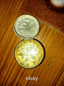 Antique Miniature Box Sterling Silver Art Nouveau Pillbox