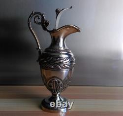 Antique Miniature Solid Silver Ewer Pitcher with Minerva Hallmark 142 gr