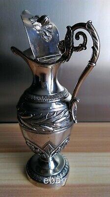 Antique Miniature Solid Silver Ewer Pitcher with Minerva Hallmark 142 gr