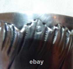 Antique Monogrammed Cup and Saucer Solid Silver Minerva Mark Weight 130 g