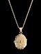 Antique Necklace With Solid Silver Photo Locket Pendant, Crab Hallmark
