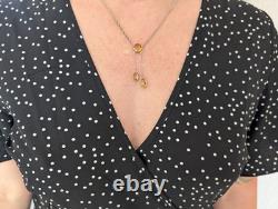 Antique Negligee Necklace Art Nouveau Solid Silver Citrine 1900