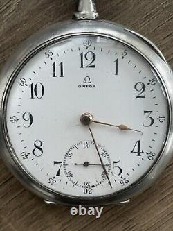 Antique Omega silver pocket watch grand prize 1900