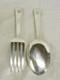Antique Pair Of Art Deco Solid Silver Weevil Spoon And Fork Set