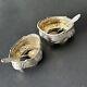 Antique Pair Of Salt Shakers And Pepper Shakers In Solid Silver Art Nouveau 1900