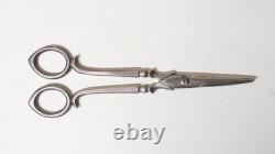 Antique Pair of Solid Silver Grape Scissors, France, 19th–20th Century