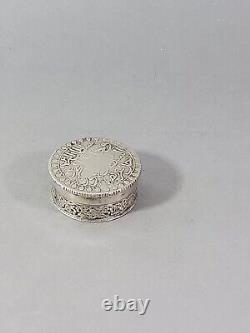 Antique Pill Box Islamic Art 19th Century Algeria Mahmoud II 1823 Solid Silver