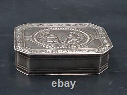 Antique Pillbox, Sterling Silver, Animated Decoration, Tétard-Frères, Minerva, 43.3 g