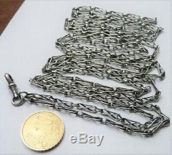 Antique Pocket Watch Chain Necklace Chain Necklace Watch Old Sterling Silver