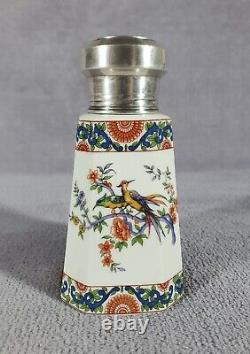 Antique Porcelain Silver Salt Shaker Têtard Frères Kakiemon Bocquillon