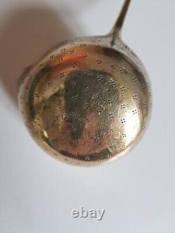 Antique Punch or Fruit Ladle in Solid Silver, Hallmarked 1839, 91 Grams