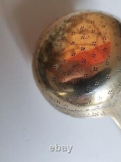 Antique Punch or Fruit Ladle in Solid Silver, Hallmarked 1839, 91 Grams