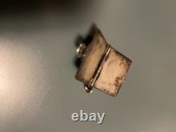 Antique Rare Solid Silver Miniature Book Locket Empty Photo Holder Very Good Condition