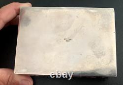 Antique Rectangular Box in Solid Silver and Wood Asian Art Nouveau