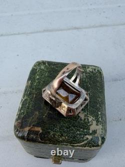 Antique Ring 18k Gold Solid Silver