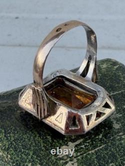 Antique Ring 18k Gold Solid Silver