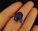 Antique Ring In Silver Massif Art Deco And Lapis-lazuli